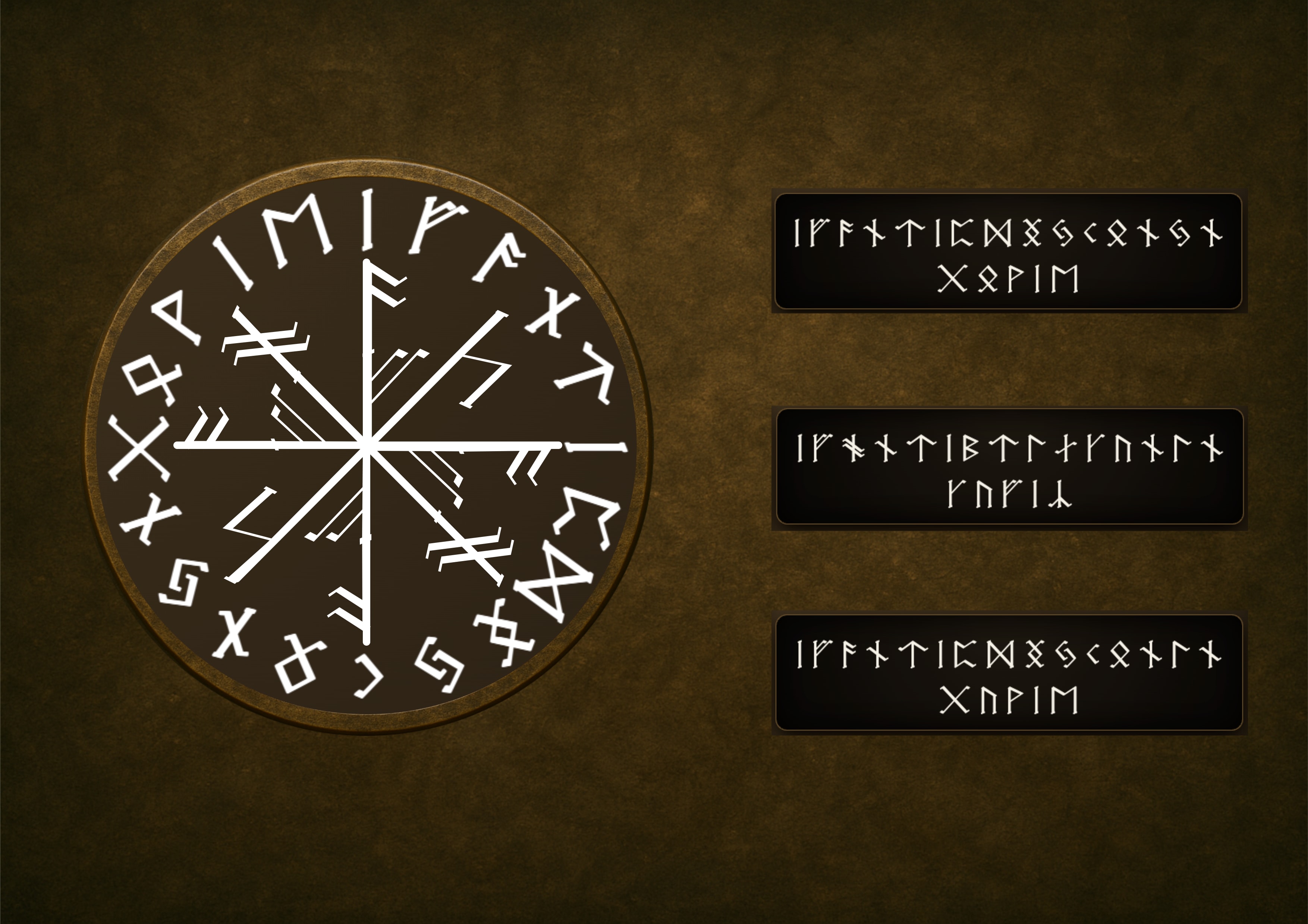 Фанга-марка — руническая печать в бронзе с патиной